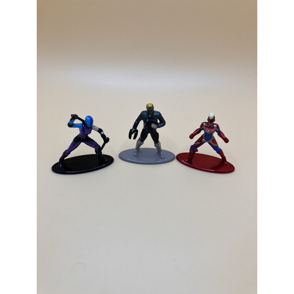 Lot of  3 Micro Action Marvel Figures By Mattel Nebula Star Lord Captain Marvel